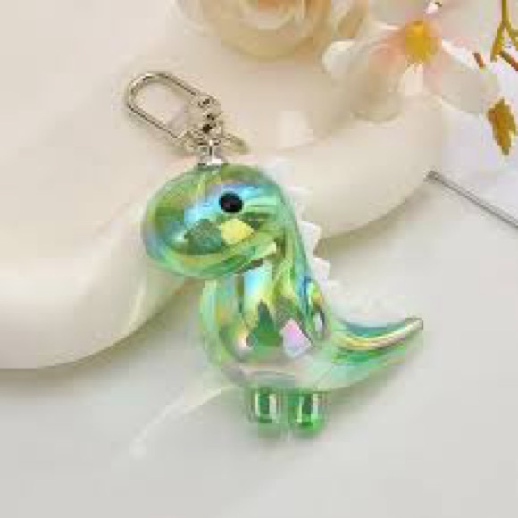Accessories - Green Acrylic Dinosaur Bag Charm/ Keychain